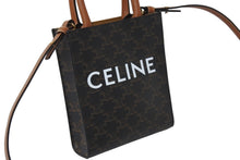 画像をギャラリービューアに読み込む, 新品未使用品 CELINE セリーヌ ミニバーティカルカバ ハンドバッグ トリオンフ柄 19437 2BZK 04LU キャンバス ブラウン 中古 67640