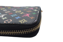 画像をギャラリービューアに読み込む, LOUIS VUITTON ルイヴィトン ジッピーウォレット M60050 長財布 モノグラム マルチカラー ブラック ピンク PVC レザー 美品 中古 67642
