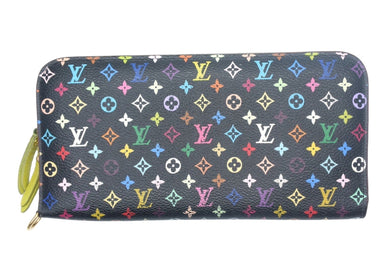 LOUIS VUITTON ルイヴィトン ポルトフォイユ アンソリット ピスタッシュ M93755 二つ折り財布 モノグラム マルチカラー 良品 中古 67645