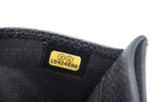 画像をギャラリービューアに読み込む, CHANEL シャネル カードケース 15番台 48655 タイムレスクラシックライン ココマーク キャビアスキン ブラック 美品 中古 67648