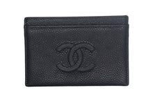 画像をギャラリービューアに読み込む, CHANEL シャネル カードケース 15番台 48655 タイムレスクラシックライン ココマーク キャビアスキン ブラック 美品 中古 67648