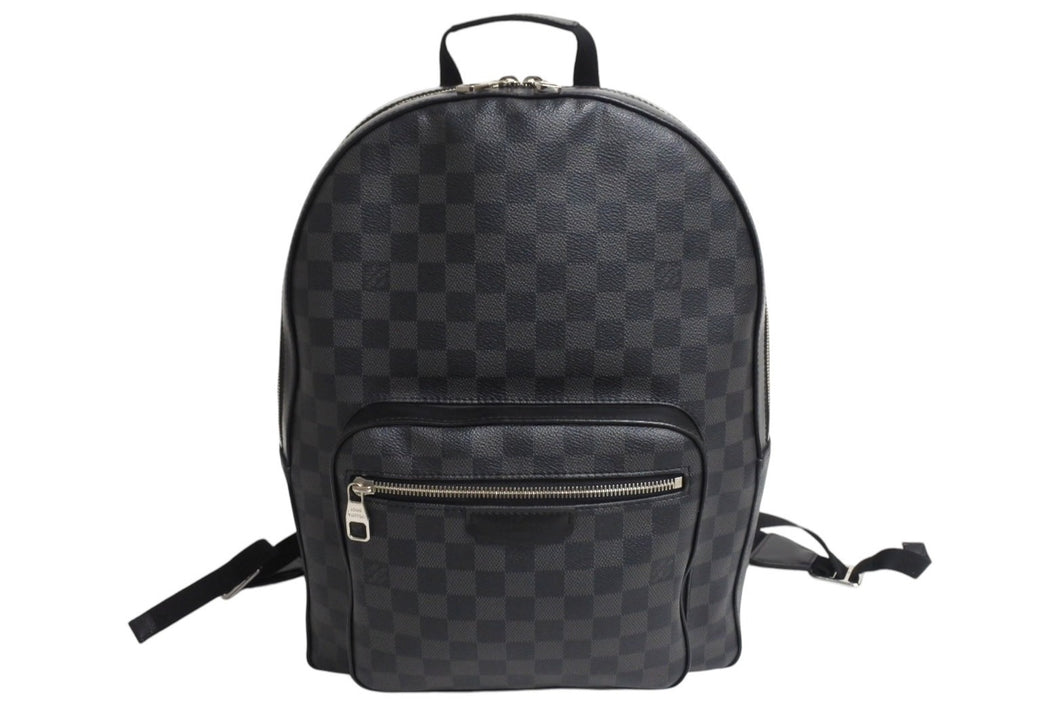 LOUIS VUITTON ルイヴィトン ダミエグラフィット ジョッシュ リュック デイパック N41473 シルバー金具 ブラック 美品 中古 4c067686