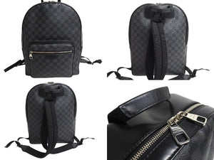 LOUIS VUITTON ルイヴィトン ダミエグラフィット ジョッシュ リュック デイパック N41473 シルバー金具 ブラック 美品 中古 4c067686