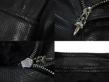 画像をギャラリービューアに読み込む, CHROME HEARTS クロムハーツ スカート クロスボタン ダガージップ レザー シルバー金具 ブラック 美品 中古 67704