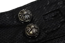 画像をギャラリービューアに読み込む, CHROME HEARTS クロムハーツ スカート クロスボタン ダガージップ レザー シルバー金具 ブラック 美品 中古 67704
