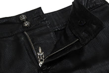 画像をギャラリービューアに読み込む, CHROME HEARTS クロムハーツ スカート クロスボタン ダガージップ レザー シルバー金具 ブラック 美品 中古 67704