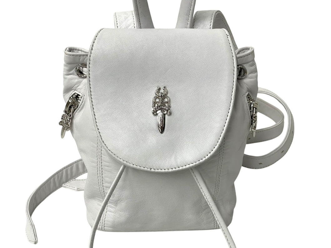 ChromeHearts クロムハーツ IGGY MINI イギー ミニ ダガー付き バックパック レザー シルバー925 ホワイト 美品 中古 4c067706