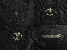 画像をギャラリービューアに読み込む, CHROME HEARTS クロムハーツ BSフレア リュック デイパック ラガープリント スクロールロゴ ブラック シルバー925 美品 中古 67706