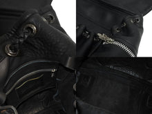 画像をギャラリービューアに読み込む, CHROME HEARTS クロムハーツ BSフレア リュック デイパック ラガープリント スクロールロゴ ブラック シルバー925 美品 中古 67706