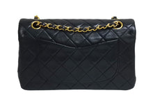 画像をギャラリービューアに読み込む, CHANEL シャネル マトラッセ 23 Wフラップ チェーン ショルダーバッグ ブラック 1番台 ラムスキン ココマーク ゴールド金具 美品 中古 67715