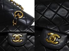 画像をギャラリービューアに読み込む, CHANEL シャネル マトラッセ 23 Wフラップ チェーン ショルダーバッグ ブラック 1番台 ラムスキン ココマーク ゴールド金具 美品 中古 67715