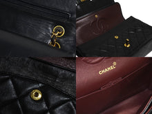 画像をギャラリービューアに読み込む, CHANEL シャネル マトラッセ 25 ショルダーバッグ ダブルフラップ 3番台 ラムスキン ブラック ゴールド 美品 中古 67716