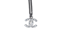 Load image into Gallery viewer, 極美品 CHANEL シャネル ネックレス A28942Y02003 ココマーク シルバー メタル ラインストーン 10V刻印 重量5.6g 全長42.5cm 中古 67718