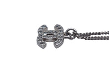 Load image into Gallery viewer, 極美品 CHANEL シャネル ネックレス A28942Y02003 ココマーク シルバー メタル ラインストーン 10V刻印 重量5.6g 全長42.5cm 中古 67718