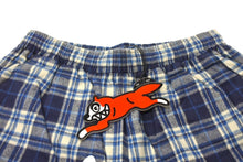 画像をギャラリービューアに読み込む, 新品未使用品 ICECREAM アイスクリーム CHECK FLANNEL EASY SHORTS RUNNING DOG ICJP233P003 ONE SIZE ブルー チェック 中古 67730