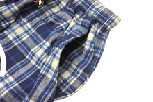 画像をギャラリービューアに読み込む, 新品未使用品 ICECREAM アイスクリーム CHECK FLANNEL EASY SHORTS RUNNING DOG ICJP233P003 ONE SIZE ブルー チェック 中古 67730