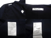 画像をギャラリービューアに読み込む, 極美品 Christian Dior クリスチャンディオール 半袖ワンピース 7E21632A1166 サイズ36 ネイビー ウール シルク 中古 4c067731