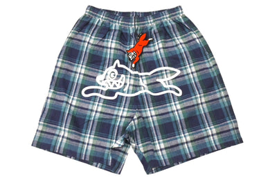 新品未使用品 ICECREAM アイスクリーム CHECK FLANNEL EASY SHORTS RUNNING DOG ICJP233P003 ONE SIZE グリーンチェック 中古 67731