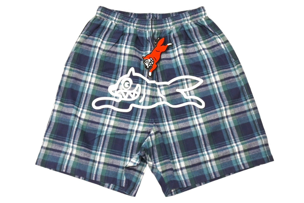 新品未使用品 ICECREAM アイスクリーム CHECK FLANNEL EASY SHORTS RUNNING DOG ICJP233P003 ONE SIZE グリーンチェック 中古 67731