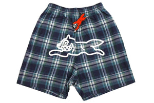 新品未使用品 ICECREAM アイスクリーム CHECK FLANNEL EASY SHORTS RUNNING DOG ICJP233P003 ONE SIZE グリーンチェック 中古 67732