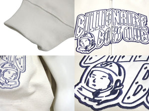 新品未使用 BILLIONAIREBOYSCLUB ビリオネアボーイズクラブ APPLIQUE LOGO ZIP UP HOODIE ARCH LOGO サイズL グレー 67734