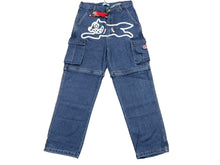 Load image into Gallery viewer, 新品未使用 BILLIONAIREBOYSCLUB ビリオネアボーイズクラブ ICECREAM アイスクリーム 2WAYWASHEDDENIM CARGOPANTS サイズM ブルー 67739