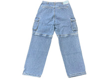 Load image into Gallery viewer, 新品未使用 BILLIONAIREBOYSCLUB ビリオネアボーイズクラブ ICECREAM アイスクリーム 2WAYWASHED DENIM CARGO PANTS サイズL ライトブルー
