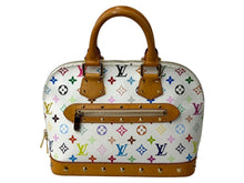 画像をギャラリービューアに読み込む, LOUIS VUITTON ルイヴィトン モノグラムマルチカラー アルマ ハンドバッグ 村上隆 ホワイト M92647 美品 中古 4c067764