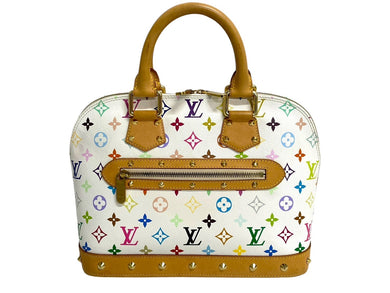 LOUIS VUITTON ルイヴィトン モノグラムマルチカラー アルマ ハンドバッグ 村上隆 ホワイト M92647 美品 中古 4c067772