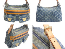画像をギャラリービューアに読み込む, LOUIS VUITTON ルイヴィトン バギーPM ショルダーバッグ M95049 モノグラムデニム ゴールド金具 ブルー 美品 中古 4c067774