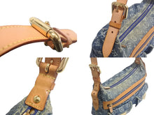 画像をギャラリービューアに読み込む, LOUIS VUITTON ルイヴィトン バギーPM ショルダーバッグ M95049 モノグラムデニム ゴールド金具 ブルー 美品 中古 4c067774