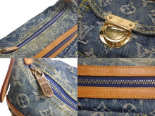 画像をギャラリービューアに読み込む, LOUIS VUITTON ルイヴィトン バギーPM ショルダーバッグ M95049 モノグラムデニム ゴールド金具 ブルー 美品 中古 4c067774