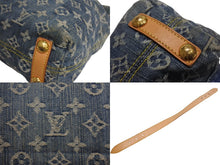 画像をギャラリービューアに読み込む, LOUIS VUITTON ルイヴィトン バギーPM ショルダーバッグ M95049 モノグラムデニム ゴールド金具 ブルー 美品 中古 4c067774