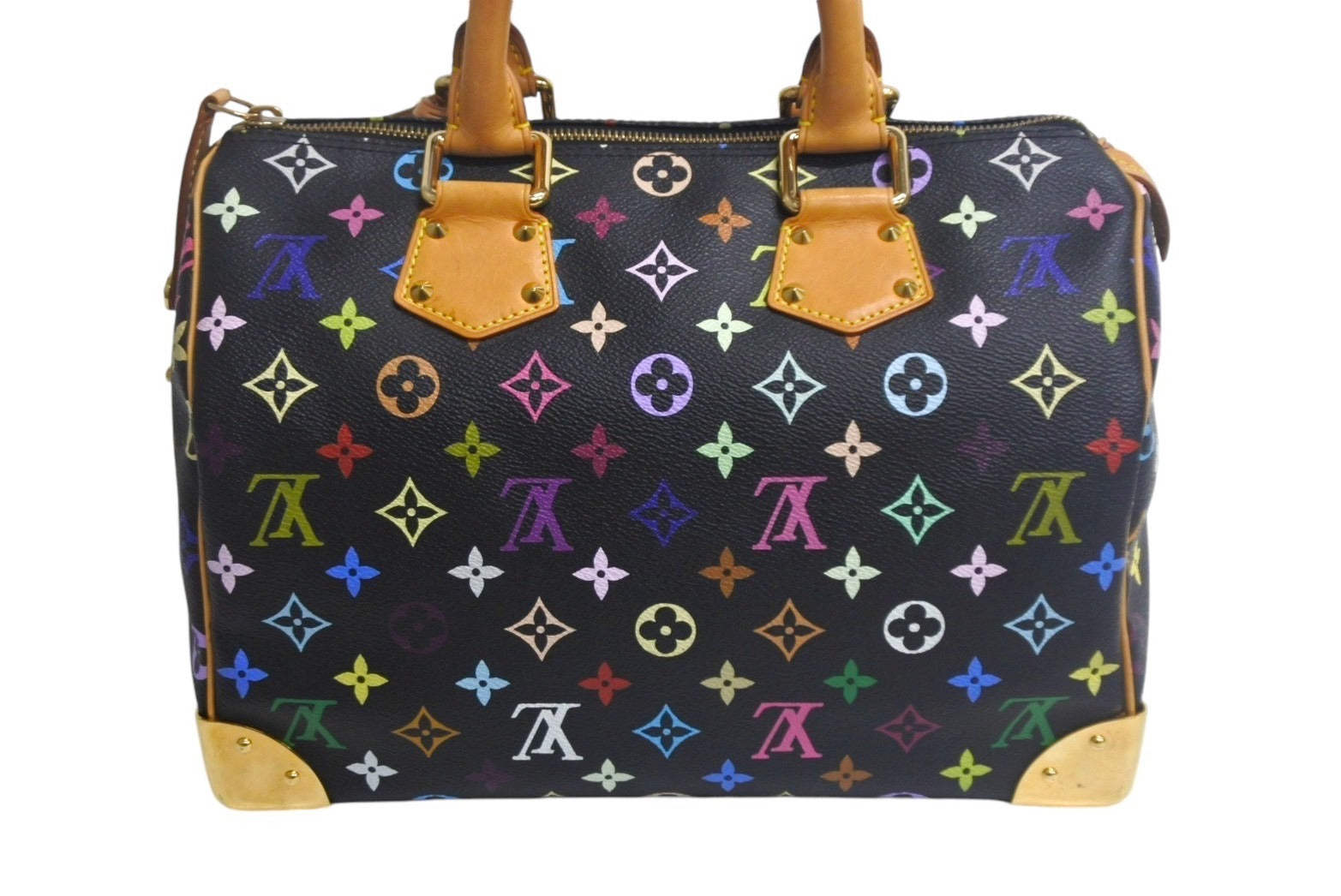 LOUISVUITTON ルイヴィトン モノグラムマルチカラー スピーディ30 ハンドバッグ 村上隆 M92642 ブラック 美品 中古  4c067775 – Casanova Vintage