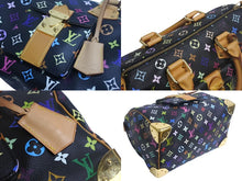 画像をギャラリービューアに読み込む, LOUISVUITTON ルイヴィトン モノグラムマルチカラー スピーディ30 ハンドバッグ 村上隆 M92642 ブラック 美品 中古 4c067775