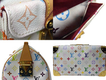 画像をギャラリービューアに読み込む, LOUIS VUITTON ルイヴィトン モノグラムマルチカラー スピーディ30 ハンドバッグ M92643 村上隆 ホワイト ゴールド金具 美品 中古 4c067776