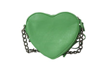 Load image into Gallery viewer, 極美品 BALENCIAGA バレンシアガ Le Cagole Heart ル カゴール ハート ショルダーバッグ レザー グリーン シルバー 中古 4c067786