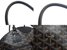 Load image into Gallery viewer, GOYARD ゴヤール ハンドバッグ サンジャンヌPM ブラック 廃盤 ゴヤールディンキャンバス レザー シルバー金具 良品 中古 4c067824