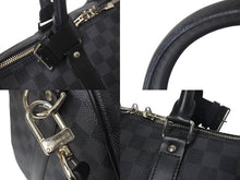 Load image into Gallery viewer, LOUISVUITTON ルイヴィトン キーポルバンドリエール 45 ボストンバッグ N41418 ダミエグラフィット PVC レザー 美品 中古 4c068245