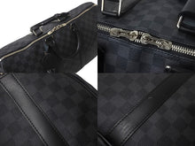 Load image into Gallery viewer, LOUISVUITTON ルイヴィトン キーポルバンドリエール 45 ボストンバッグ N41418 ダミエグラフィット PVC レザー 美品 中古 4c068245