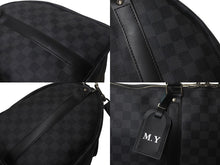 Load image into Gallery viewer, LOUISVUITTON ルイヴィトン キーポルバンドリエール 45 ボストンバッグ N41418 ダミエグラフィット PVC レザー 美品 中古 4c068245