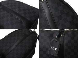 LOUISVUITTON ルイヴィトン キーポルバンドリエール 45 ボストンバッグ N41418 ダミエグラフィット PVC レザー 美品 中古 4c068245