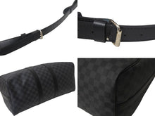 Load image into Gallery viewer, LOUISVUITTON ルイヴィトン キーポルバンドリエール 45 ボストンバッグ N41418 ダミエグラフィット PVC レザー 美品 中古 4c068245