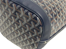 Load image into Gallery viewer, 新品未使用 GOYARD ゴヤール プティフロ ショルダーバッグ バケットバッグ レザー コーティングキャンバス ネイビー 中古 4c067825 正規品