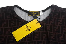 Load image into Gallery viewer, 新品未使用 FENDI フェンディ 半袖Tシャツ D-OS-9300W サイズ44 ズッカ柄 ペカン柄 ブラウン ブラック 中古 4c067837