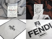 Load image into Gallery viewer, 新品未使用 FENDI フェンディ 半袖Tシャツ D-OS-9300W サイズ44 ズッカ柄 ペカン柄 ブラウン ブラック 中古 4c067837