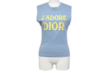 画像をギャラリービューアに読み込む, ChristianDior クリスチャンディオール J'ADORE タンクトップ 2E12155300 イタリア製 ブルー イエロー サイズ38 美品 中古 4c067838