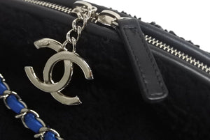 極美品 CHANEL シャネル ドーヴィル ラウンド チェーンショルダーバッグ ムートン シール カードあり A57972 26番 中古 4c067862