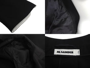 JIL SANDER ジルサンダー ジャケット ショート丈 ノーカラー 155565 WF250200B ブラック 良品 中古 4c067876