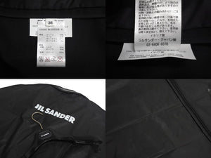 JIL SANDER ジルサンダー ジャケット ショート丈 ノーカラー 155565 WF250200B ブラック 良品 中古 4c067876